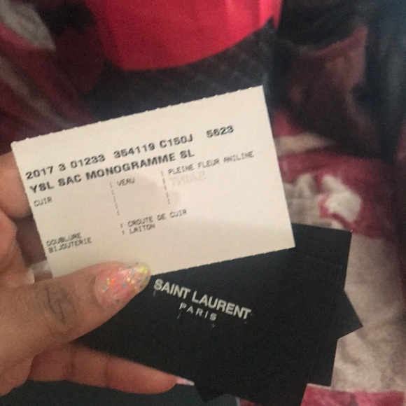 YSL SAC MONOGRAMME SL HOT PINK GOLD CHAIN - Picture 6 of 7